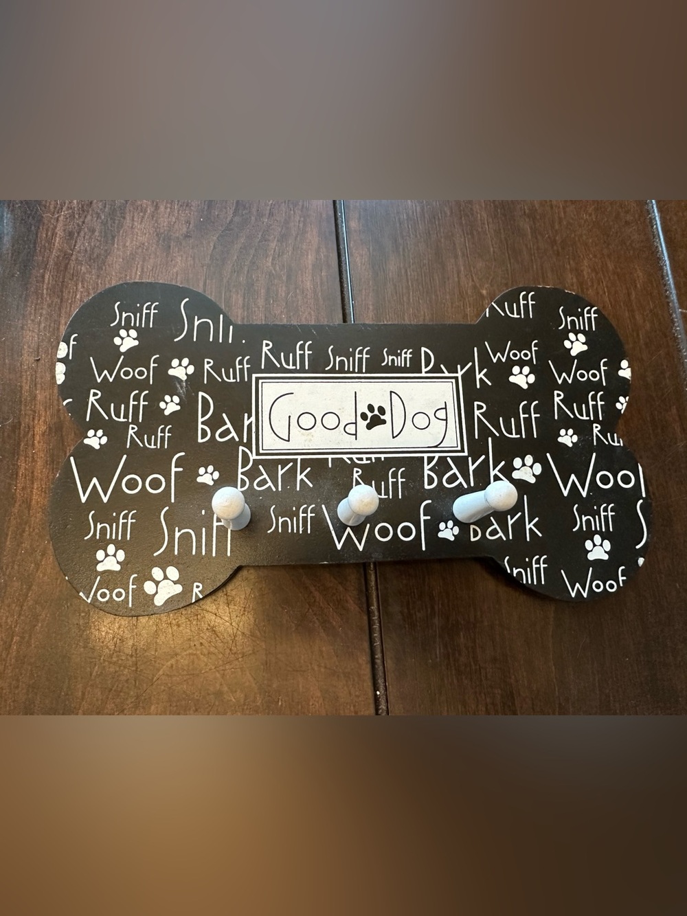 Dog bone 'Good Dog' leash hanger